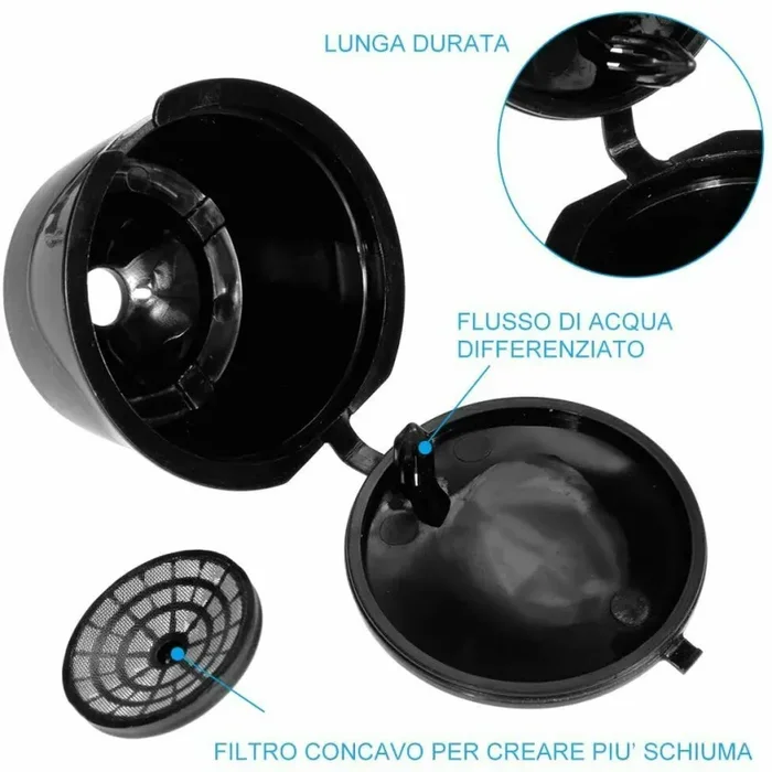 5 x Capsule ricaricabili compatibili per Dolce Gusto Kit con dosatore + spazzola - immagine 2