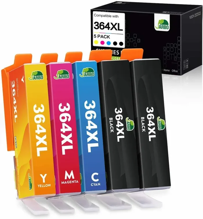 5 x Cartuccia a getto d’inchiostro compatibile per HP 364 XL per Photosmart