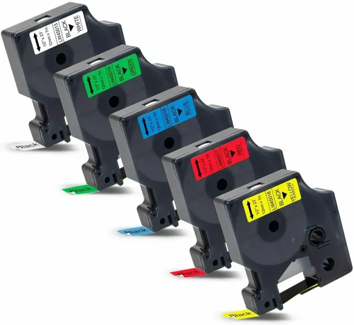 5 x Etichette di ricambio compatibile per Dymo D1 LabelManager Labelpoint colori
