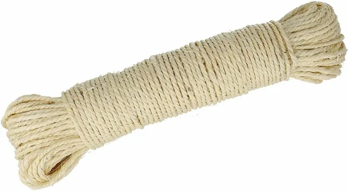 50 metri di corda, in sisal naturale, anche per albero tiragraffi per gatto