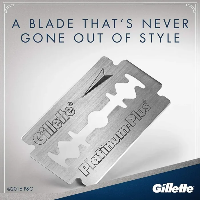 50 x Lamette di ricambio per rasoio manuale di sicurezza, Gillette Platinum Plus - immagine 3