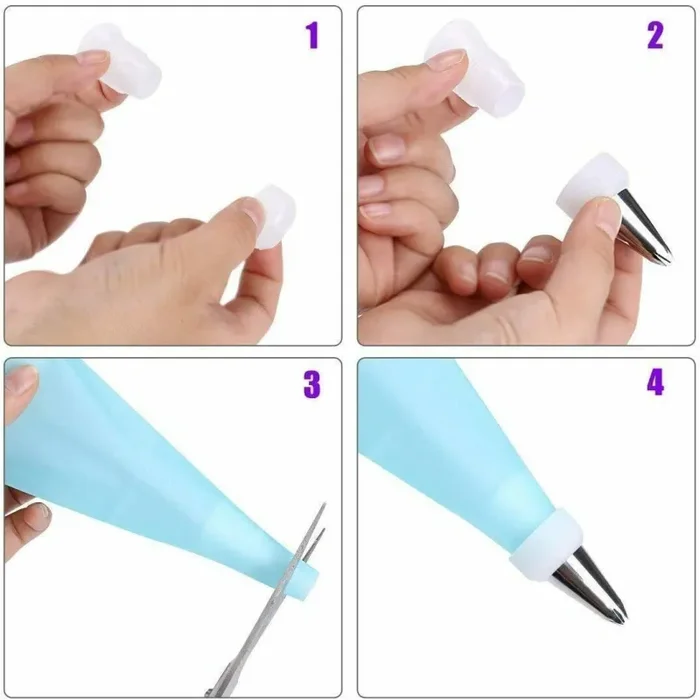 50 x Punte in acciaio inox per sac a poche per decorazione torte pasticceria - immagine 3