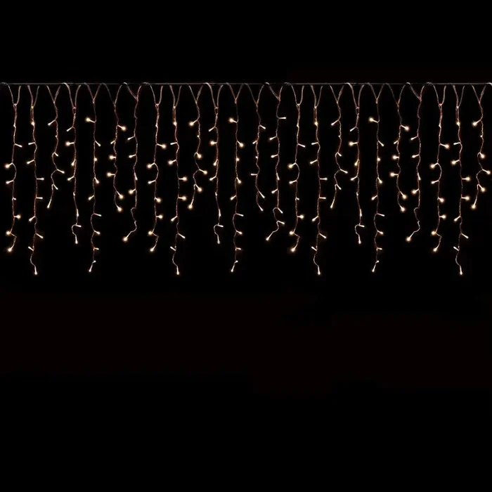 5m LED Luci Stringa 24 stringe, 50-80cm/ogni + 3m Cavo di alimentazione, stringa decorativa LED con 200 LED impermeabili, alimentazione di sicurezza 31V