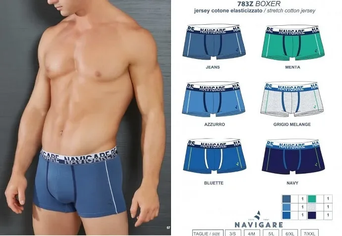 6 BOXER UOMO NAVIGARE ART 783Z COLORE FOTO MISURA A SCELTA