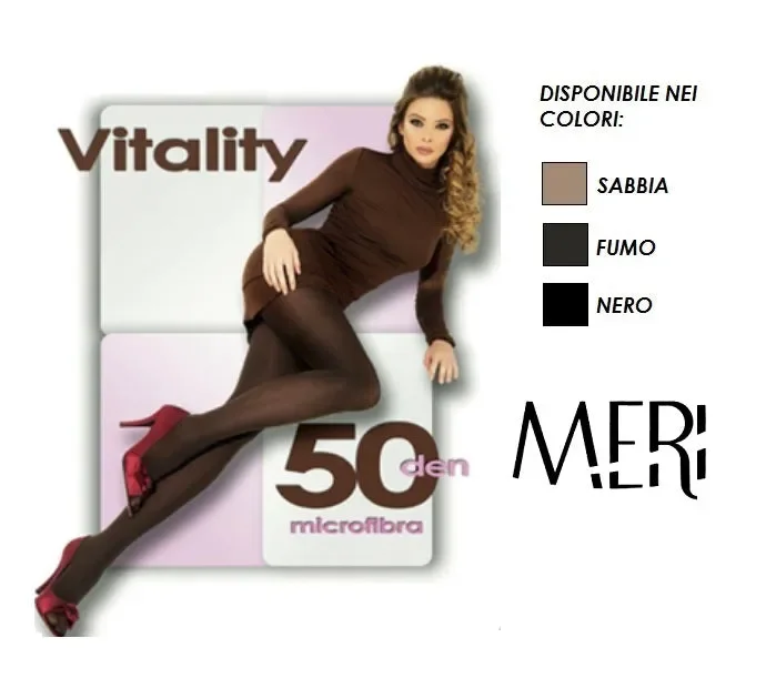6 COLLANT DONNA MERI IN MICROFIBRA 50 DEN. ART. 46 VITALITY COL. E MIS. A SCELTA