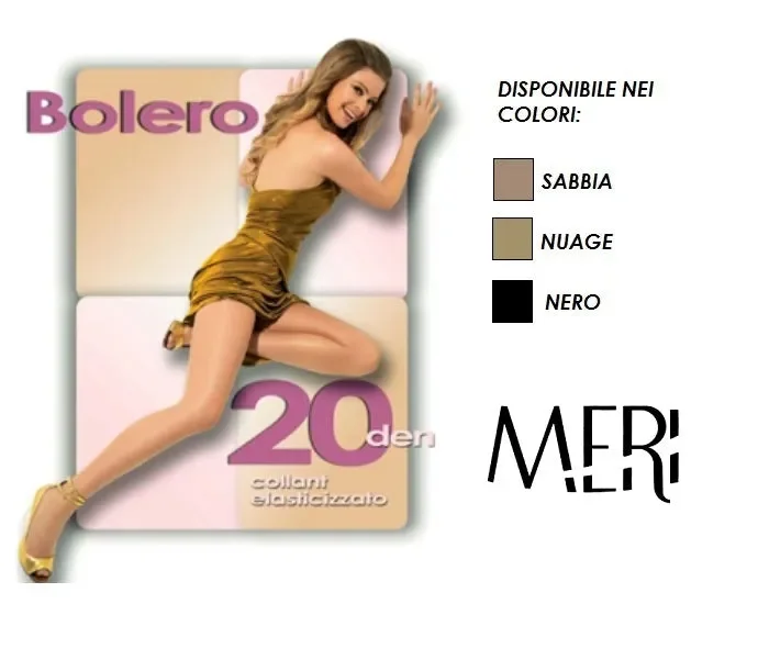 6 COLLANT DONNA VELATO MERI 20 DEN. ART. 33 BOLERO COL. E MIS. A SCELTA