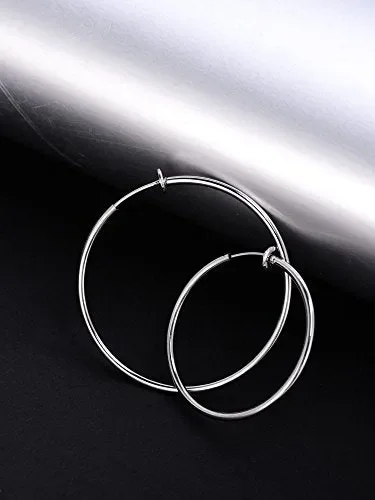 6 Paia Orecchini Multidimensioni Finti Cerchio Anello Naso Non-bucato Molla… - immagine 2