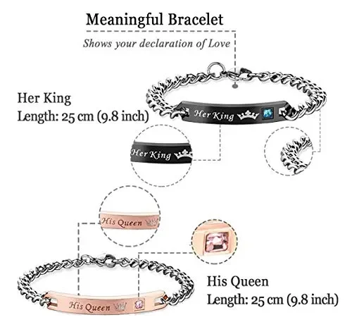 6 pezzi Acciaio inossidabile San Valentino regalo Lovers marito e moglie… - immagine 3