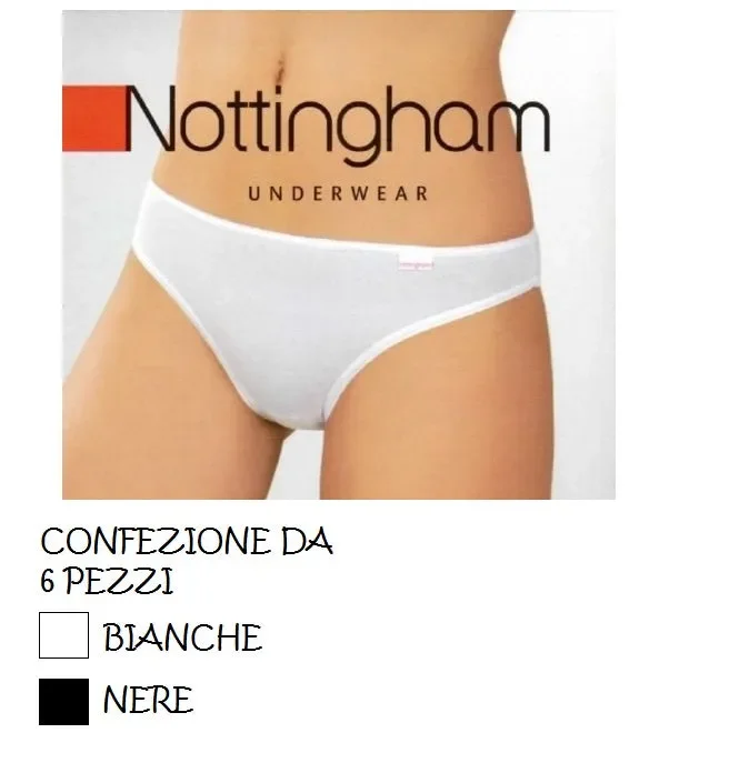6 SLIP MINI DONNA NOTTINGHAM IN COTONE ART. LIA COL. E MIS. A SCELTA