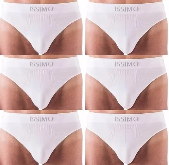 6 Slip Uomo Liscio Elasticizzato anatomico Bellissima Elasticizzata con Forma anatomico Tassello in Cotone Comodo e Sportivo - immagine 2