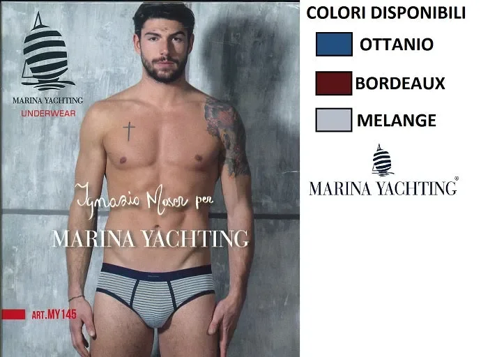 6 SLIP UOMO MARINA YACHTING ART MY145/E COLORE FOTO MISURA A SCELTA