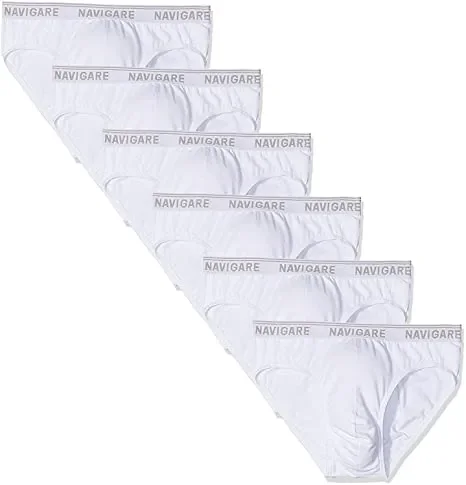 6 Slip uomo Navigare art 574E colore bianco misura a scelta