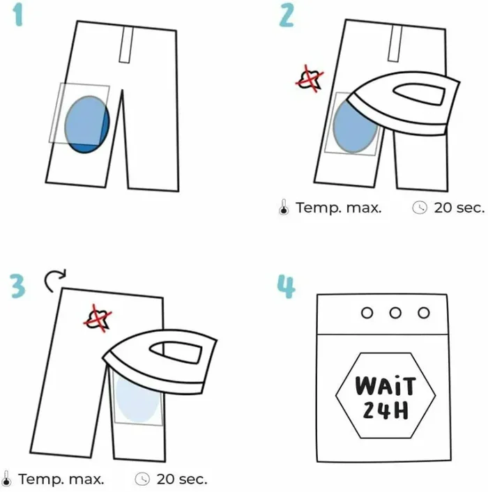 6 x Toppe termoadesive, Gomitiere per abiti e riparazione pantaloni, Forma ovale - immagine 3