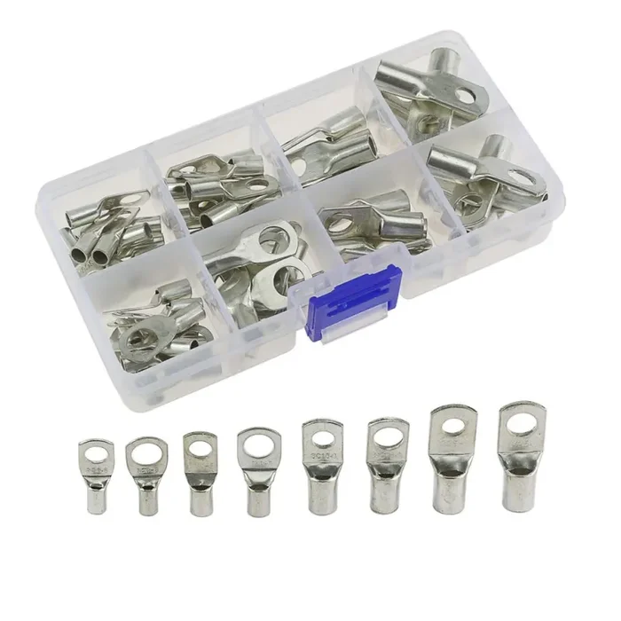 60 pezzi bullone foro terminali in rame capicorda crimp anello…