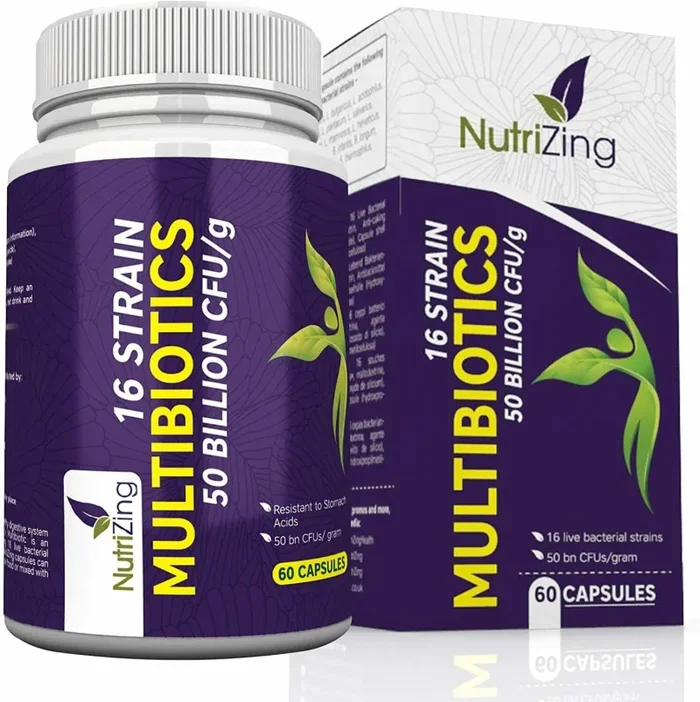 60 x Capsule di Integratore di Probiotici con Prebiotici, Rilascio Graduale