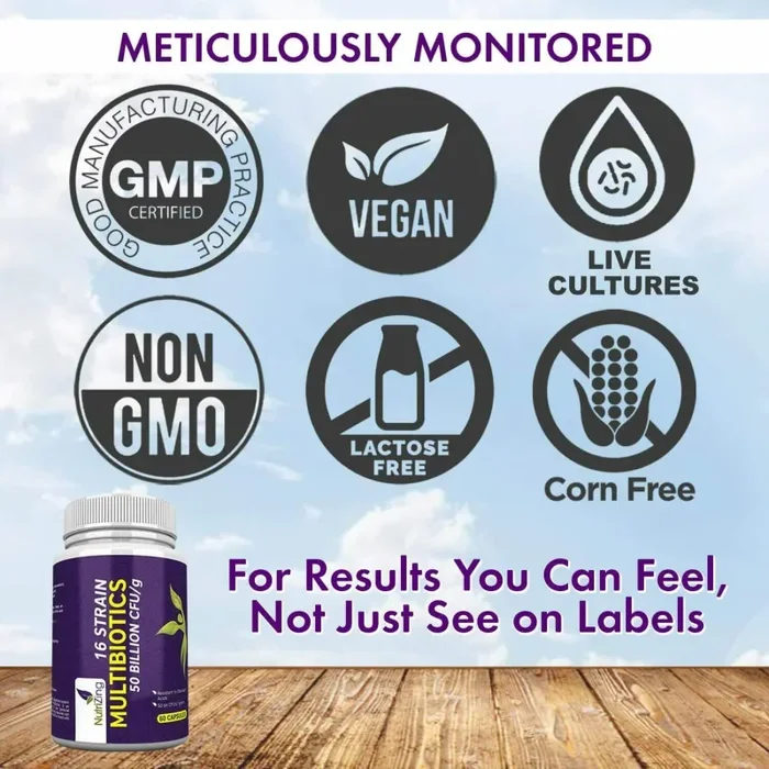 60 x Capsule di Integratore di Probiotici con Prebiotici, Rilascio Graduale - immagine 2