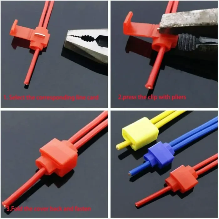 60 x Connettore ruba corrente isolati, Connettore derivazione, Cablaggio fili - immagine 2