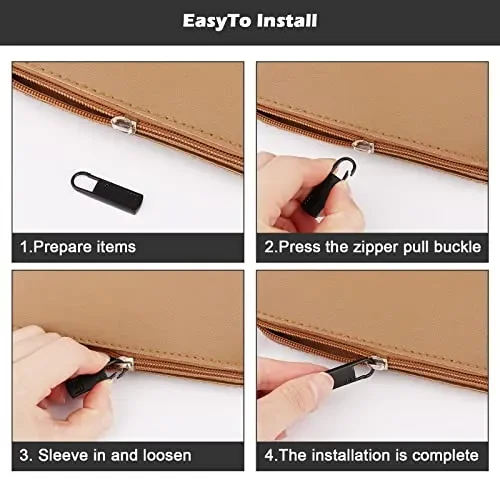 6Pezzi Tiretti per Cerniere, cursori per cerniere lampo,Cursore Cerniera Ricambio, per Riparazione Zip,Per Vestiti, Bagagli, Valigia, Jeans,Zaino, Mestiere Fai Da Te,Borsa Giacca - immagine 3