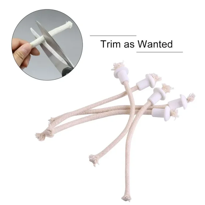 7pcs Stoppini di Candela in Cotone con Torcia Ad Alcool Base In… - immagine 2