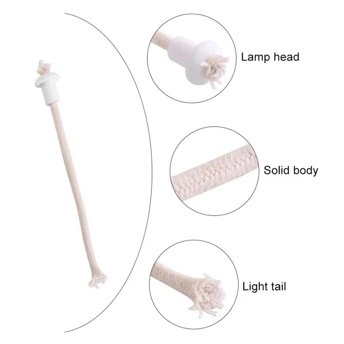 7pcs Stoppini di Candela in Cotone con Torcia Ad Alcool Base In… - immagine 3