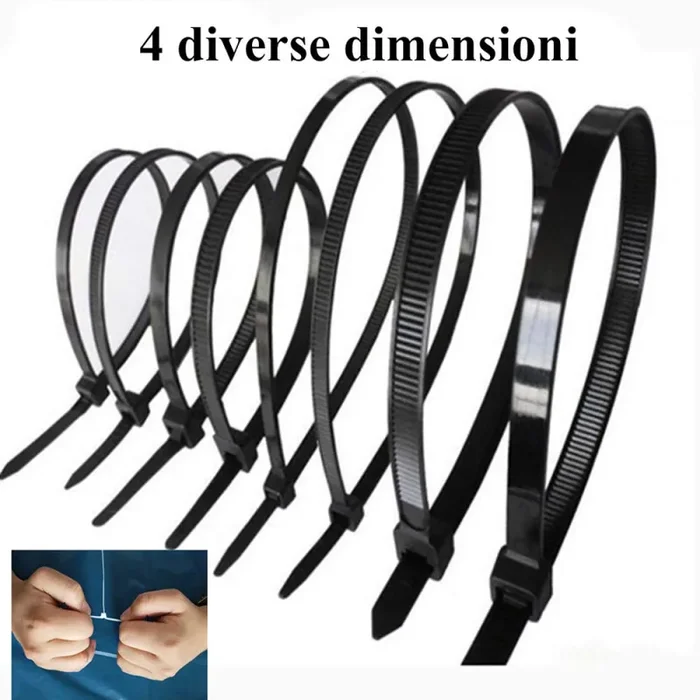800pz Fascette Elettricista Plastica per Cable Management Lavori in Giardino… - immagine 2