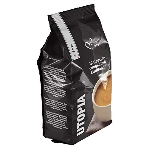 96 capsule ItalianCoffee Caffè Utopia FORTE compatibili Sistemi Caffitaly…