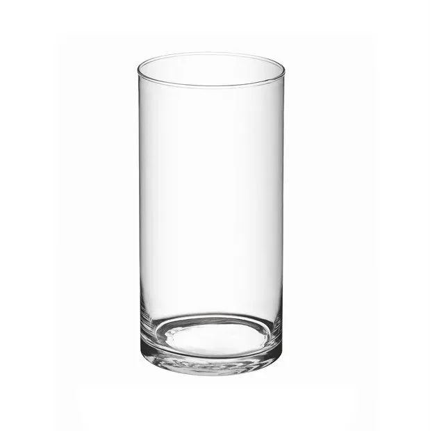 A.L.E Import Vaso Cilindro Vetro Taglio Caldo H 200 Mm D 100 Mm Trasparente Vendita online