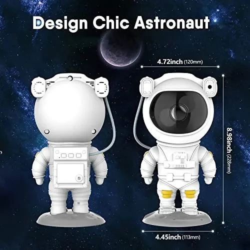 AB AttaBoy Proiettore a LED effetto cielo stellato, lampada proiettore modello Astronauta, per la decorazione degli ambienti, lampada notturna per bambini, adulti, per le feste a casa - immagine 2