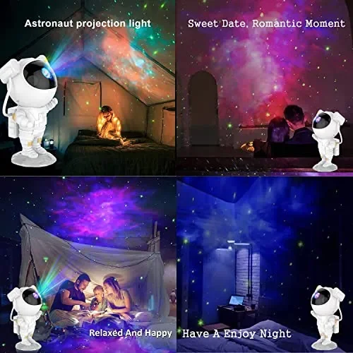 AB AttaBoy Proiettore a LED effetto cielo stellato, lampada proiettore modello Astronauta, per la decorazione degli ambienti, lampada notturna per bambini, adulti, per le feste a casa - immagine 3