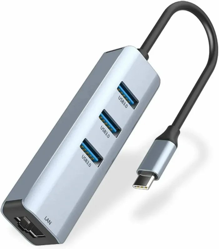 ABLEWE Hub USB C a Ethernet, 4 in 1 Tipo C a RJ45 Adattatore C 4 1