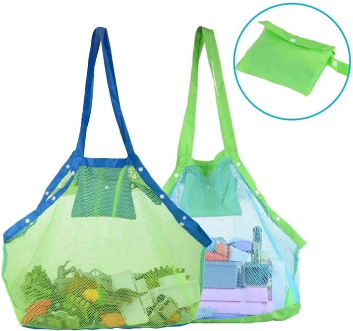 Abree Extra Large Family Maglia Spiaggia Borsa Tote Zaino Giocattoli Asciugamani Sabbia Lontano (2pcs)