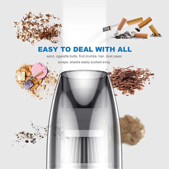 Absob Aspirabriciole Senza Fili Mini portatile Ultralight Aspirapolvere Auto Hoover Potente Aspira Briciole Elettrico senza filo da tavolo Ricaricabile Leggero per Casa Cucina Peli Di Animali - immagine 2