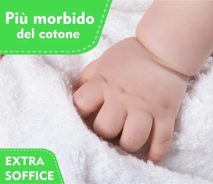 Accappatoio Neonato | 100% Fibra di Bambù ORGANICO | MORBIDISSIMO al Tatto |… - immagine 2