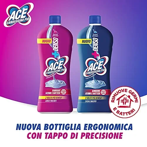 ACE Candeggina Più Denso Squeeze Fresco Profumo, Flacone da 1 litro - immagine 2
