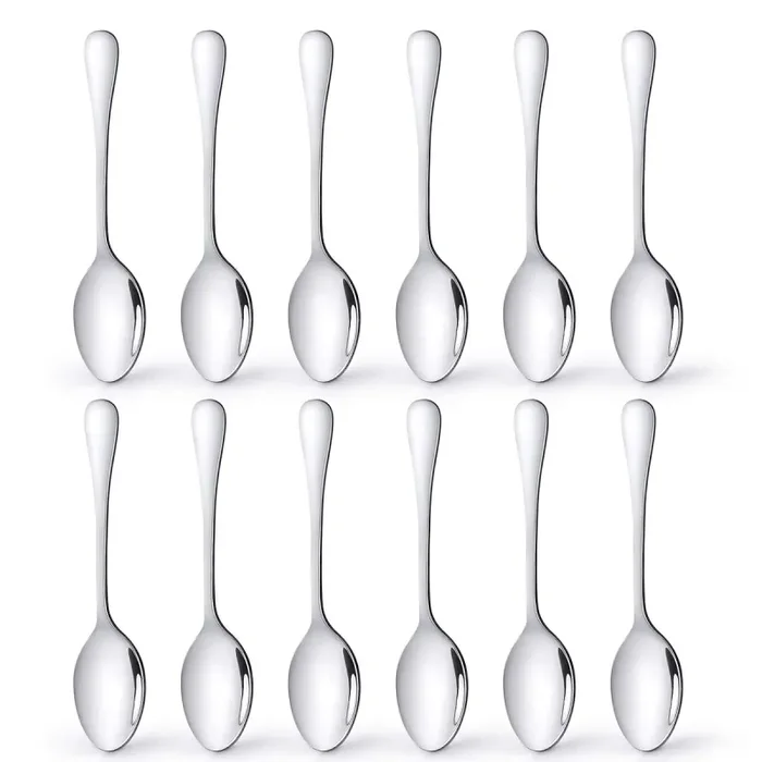 AckMond – 12 Pezzi (12,2 cm) cucchiaini da Espresso, in Flat Dinner Fork