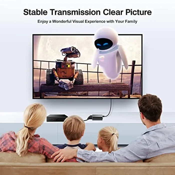 Adattatore da Scart a HDMI, Convertitore Scart a HDMI in Alluminio, Risoluzione a 720P/1080P @60HZ, Trasmissione Stabile, Compatibile con VHS STB PS3 Wii SKY HD Blue-Ray DVD TV VCR PS3 e Altri - immagine 2