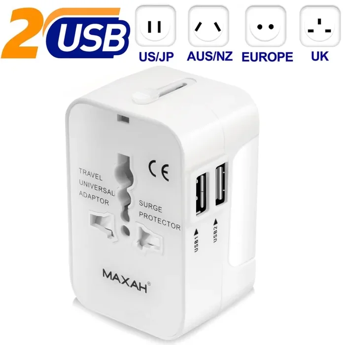 Adattatore Nuovo-Bianco,2 Porte USB– 1 A, 1 A