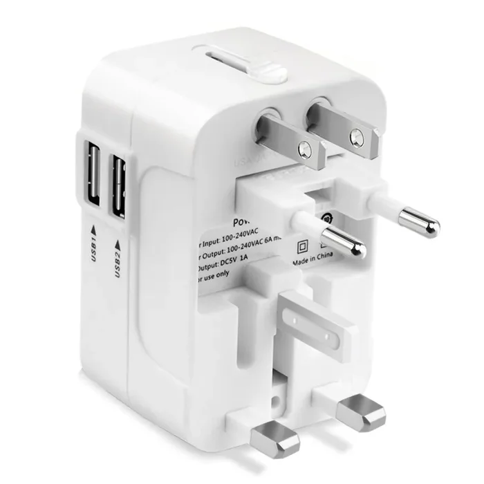 Adattatore Nuovo-Bianco,2 Porte USB– 1 A, 1 A - immagine 3