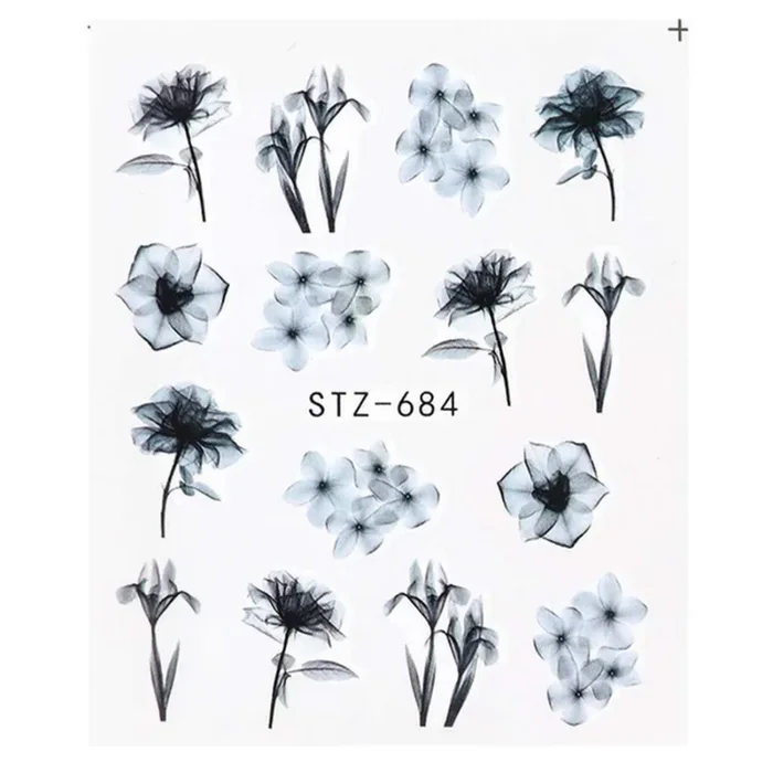 Adesivi Floreali per Nail Art, Kapmore 24PCS Decalcomanie Fai M, Multicolor - immagine 3