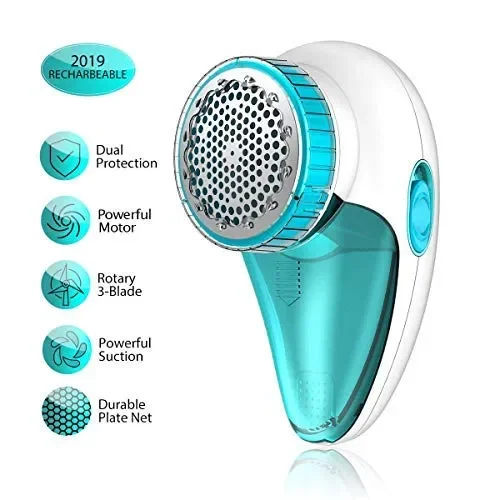 Aerb Levapelucchi Elettrico Portatile, Ricaricabile USB Rasoio (Blu), Blu