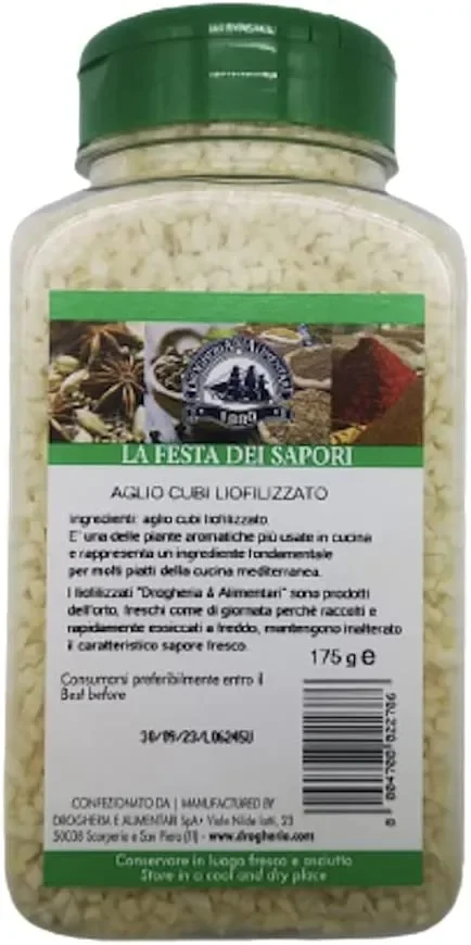 Aglio Liofilizzato Essiccato – 175 g – Freschi di Giornata e Essiccati a Freddo – Sapore Fresco e Naturale – Spezie Essenziale e Indispensabile in Cucina – Soffritto, Sughi, Salse e Insalate - immagine 3