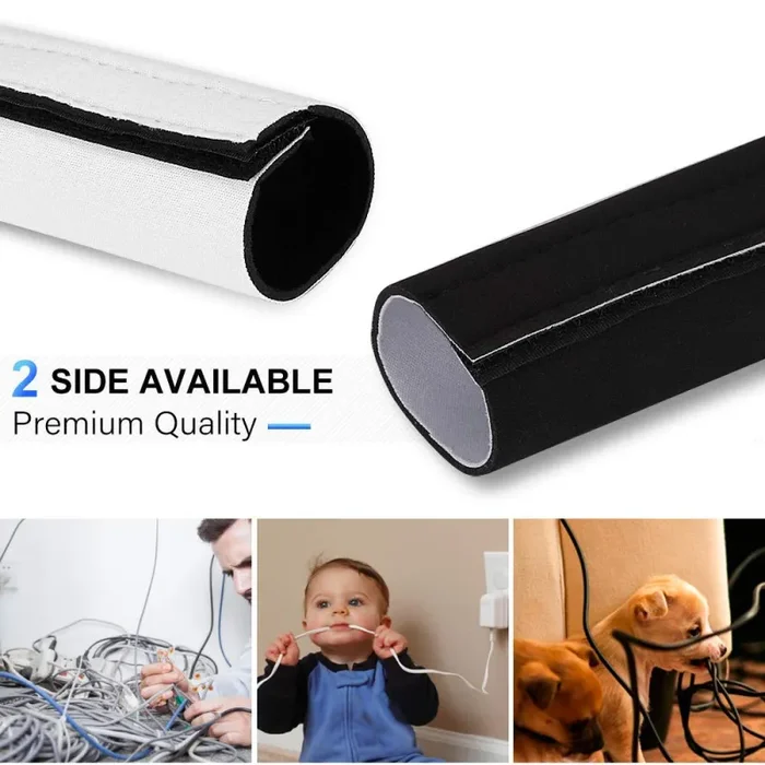 AGPtEK – Guaina per cavi in neoprene con chiusura a velcro, lunghezza di… Vendita calda online - immagine 2
