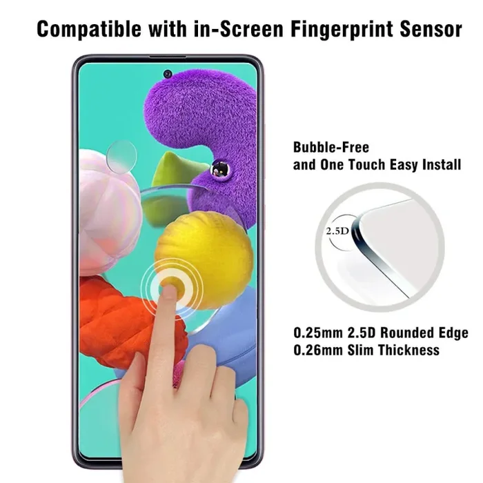 AHABIPERS Pellicola Protettiva per Samsung Galaxy A51 Vetro Temperato, 9H… - immagine 3