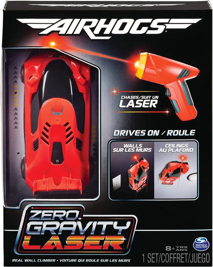 Air Hogs Zero Gravity Laser, Auto da Corsa Sulle Pareti Laser-Comandata, Rossa - immagine 2