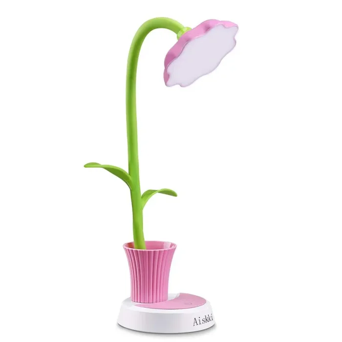 Aiskki Led Lampada da Tavolo Lampade Scrivania Bambina, Comodino Luce 1, Rosa Saldi