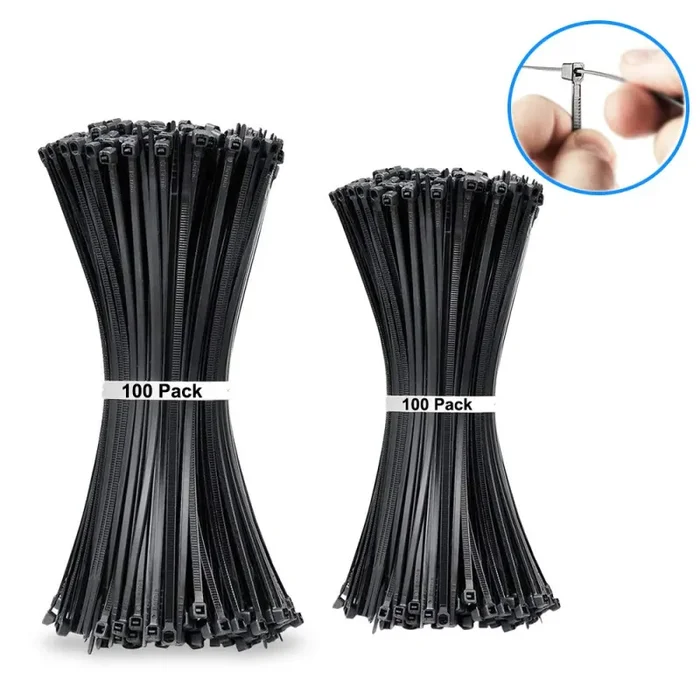 Aival Fermacavi, 200 Fascette Zip in Nylon Avvolgenti Due Lunghezze 200…