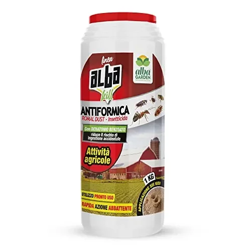 Albagarden – Albakill Esca Anti Formiche Orto e Giardino – Insetticida Micro Granulare Per Ambienti Esterni – Scarafaggi Blatte Grillotalpa Insetti Pulci Zecche – Solubile Spray Antiformiche x 1 Kg