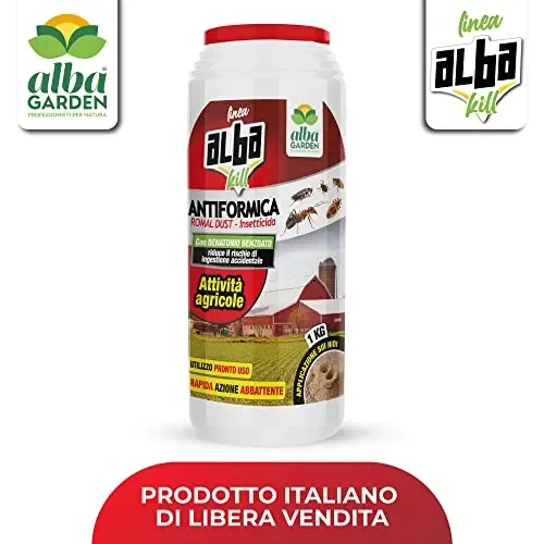 Albagarden – Albakill Esca Anti Formiche Orto e Giardino – Insetticida Micro Granulare Per Ambienti Esterni – Scarafaggi Blatte Grillotalpa Insetti Pulci Zecche – Solubile Spray Antiformiche x 1 Kg - immagine 2
