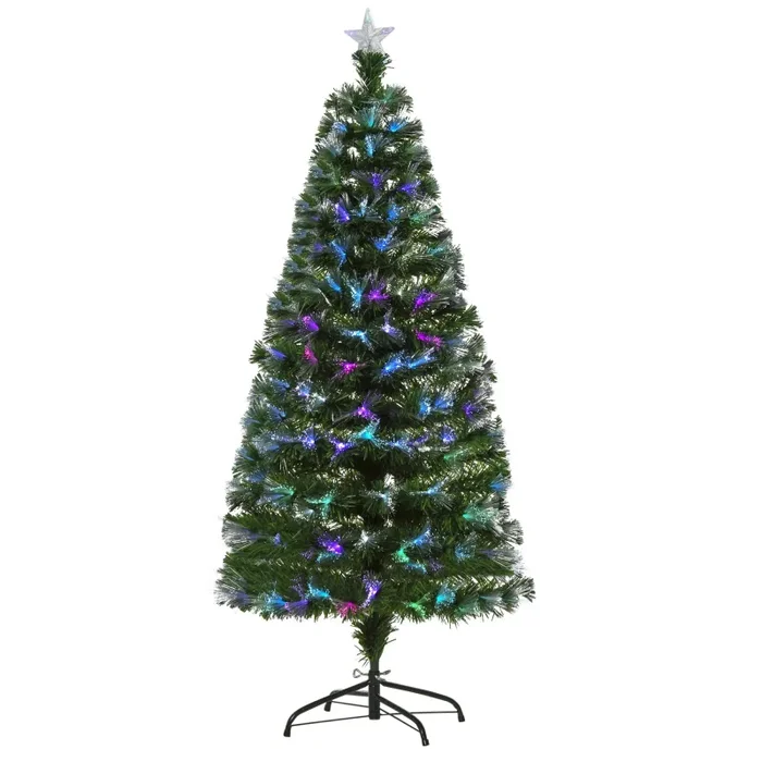 Albero di Natale Artificiale 150 cm in Fibra Ottica Foltissimo con 180 LED