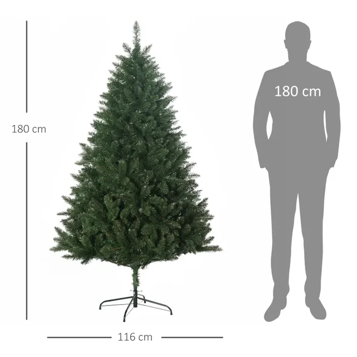 Albero di Natale Artificiale 180 cm 800 Rami Verde Vendita online - immagine 3